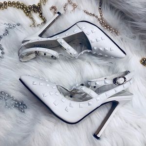 STUDDED WHITE STILETTO